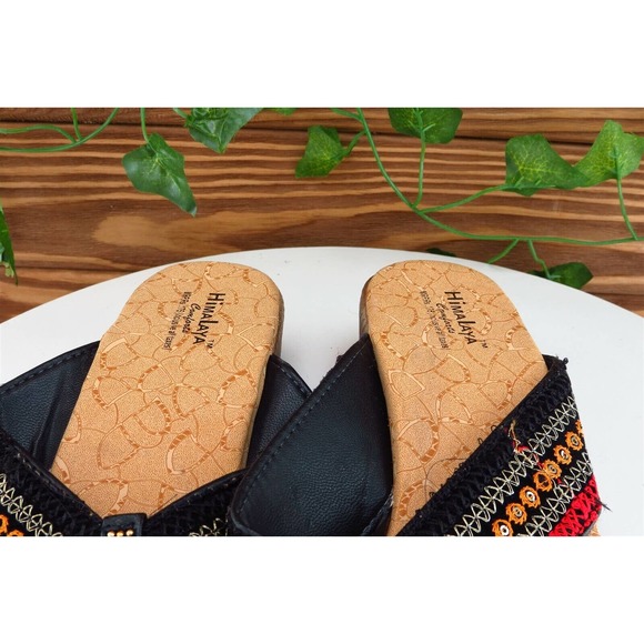 Himalaya Sz 41 M Black Flip Flop Fabric Women Sandals‎ - Picture 3 of 12